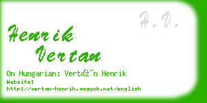 henrik vertan business card